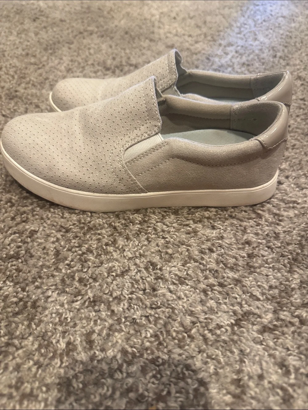 Dr. Scholl's Slip-On Perforated Sneakers in Light Gray
